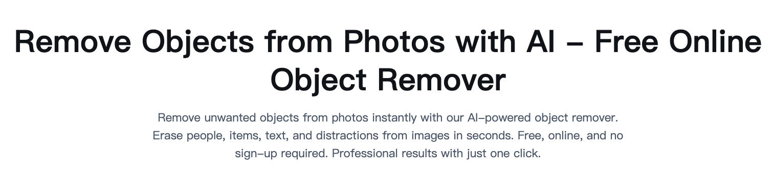 Remove Object from Photo Demo
