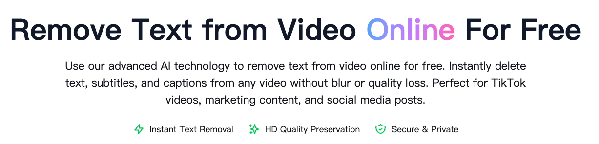 Remove Text from Video Demo